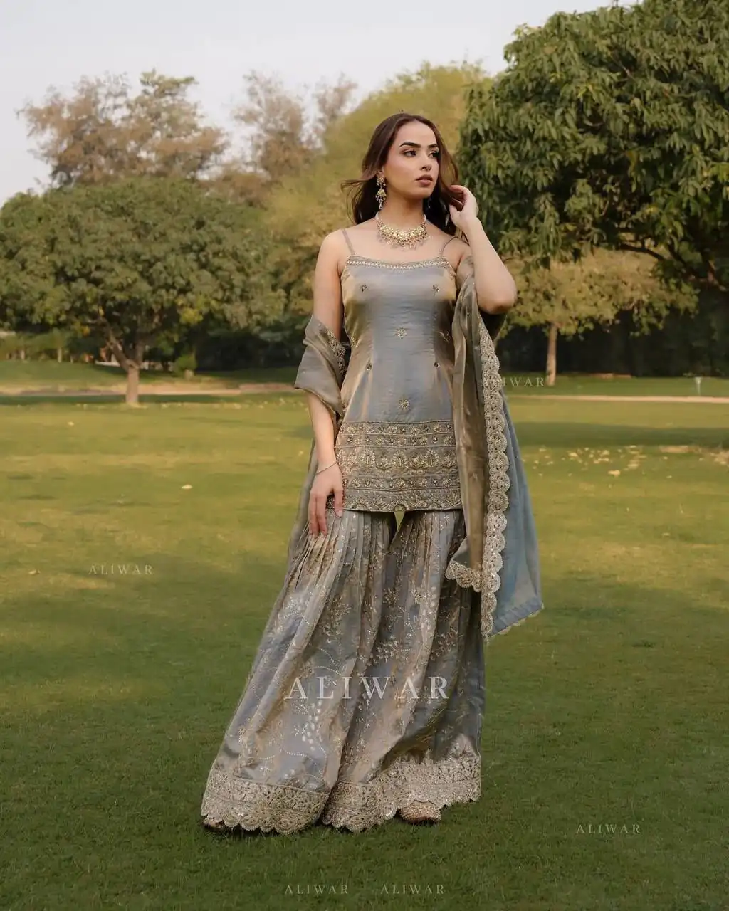 ST 227 Grey in Color Organza Silk Embroidery Work Salwar Suit . Festive Deal ₹2399. Delivery 4-6 Working Days. Online Shop now. | Jump Suits, Straight Suits, Casual Suits, Creative suits, Designer Suits, Palazzo Suits, Party Wear Suits, Patiala Suits, Salwar suit