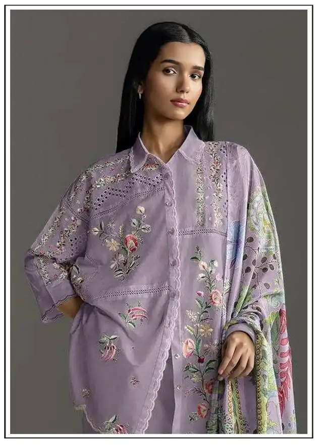 FC 1228 Lavender Cambric Cotton Salwar Suit with Digital Print & Embroidery Work. Festive Deal ₹2499. Delivery 4-6 Working Days. Shop now. | Jump Suits, Straight Suits, Casual Suits, Creative suits, Designer Suits, Palazzo Suits, Party Wear Suits, Patiala Suits, Salwar suit