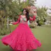 KA 1268 Pink in Colour Faux Georgette Bandhani Print Work Gown. Available at ₹2119 only. Delivery 4-6 Working Days. Shop now. | Bollywood Gowns, Creative Gowns, Designer Gowns, Embroidered Gowns, Gowns, Party Wear Gowns