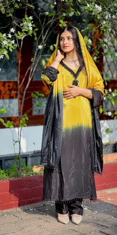 SR 1710 Yellow French Crep Silk Salwar Suit Perfect for Wedding, Party, Engagement, Baisakhi, Pongal – . Special Price ₹2149. Delivery 4-6 Working Days | Jump Suits, Straight Suits, Casual Suits, Creative suits, Designer Suits, Palazzo Suits, Party Wear Suits, Patiala Suits, Salwar suit