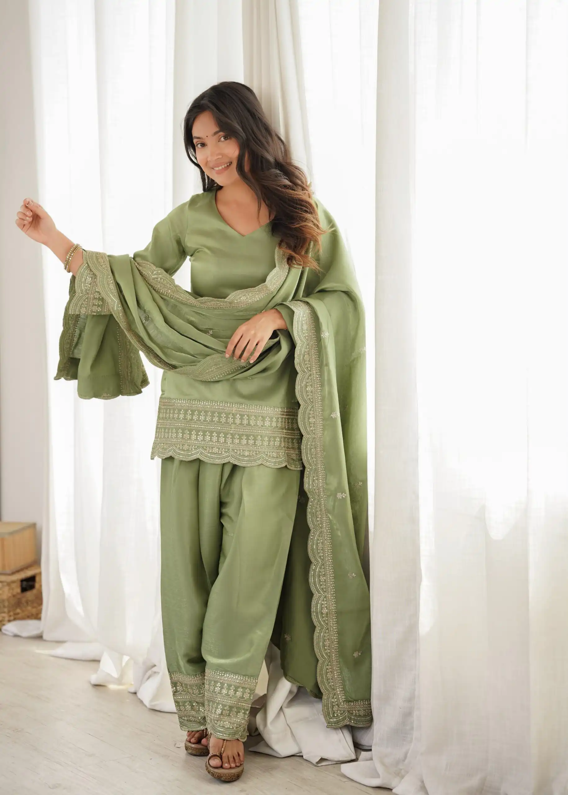 KB 304 Pista in Glass Roman Silk. Sequins Work & Embroidery Work Salwar Suit Festive Deal ₹1999. Delivery 4-6 Working Days. Shop now. | Jump Suits, Straight Suits, Casual Suits, Creative suits, Designer Suits, Palazzo Suits, Party Wear Suits, Patiala Suits, Salwar suit