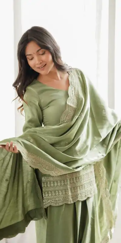 KB 304 Pista in Glass Roman Silk. Sequins Work & Embroidery Work Salwar Suit Festive Deal ₹1999. Delivery 4-6 Working Days. Shop now. | Jump Suits, Straight Suits, Casual Suits, Creative suits, Designer Suits, Palazzo Suits, Party Wear Suits, Patiala Suits, Salwar suit