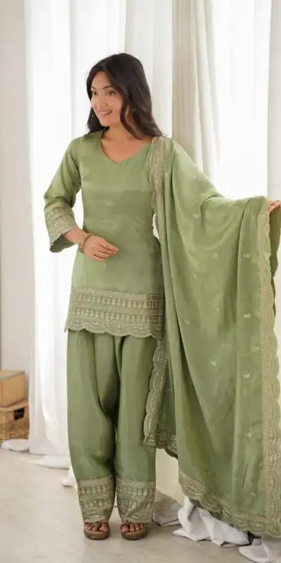 KB 304 Pista in Glass Roman Silk. Sequins Work & Embroidery Work Salwar Suit Festive Deal ₹1999. Delivery 4-6 Working Days. Shop now. | Jump Suits, Straight Suits, Casual Suits, Creative suits, Designer Suits, Palazzo Suits, Party Wear Suits, Patiala Suits, Salwar suit
