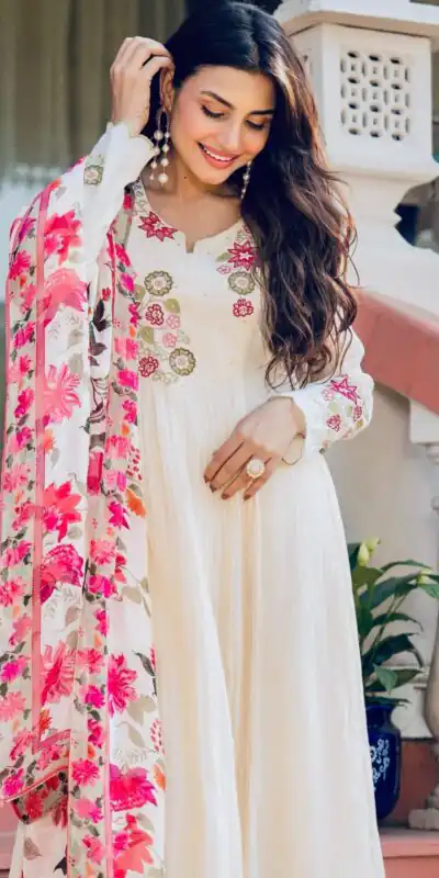 DIVA 166 White Mal Chanderi Salwar Suit Perfect for Wedding, Party, Baisakhi, Housewarming, Sangeet – Introductory Price ₹2249. Delivery 4-6 Working D | Jump Suits, Straight Suits, Casual Suits, Creative suits, Designer Suits, Palazzo Suits, Party Wear Suits, Patiala Suits, Salwar suit