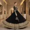 JF 049 Black Georgette Gown with Embroidery Work & Sequins Work. Exclusive Offer ₹2149. Delivery 4-6 Working Days. Shop now. | Bollywood Gowns, Creative Gowns, Designer Gowns, Embroidered Gowns, Gowns, Party Wear Gowns