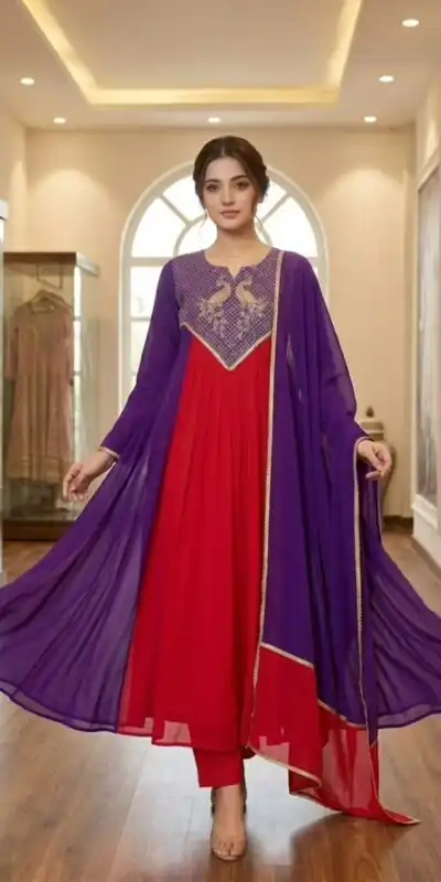LG 2137 Purple Mul Chanderi Salwar Suit with Embroidery Work & Sequins Work. Festive Deal ₹2199. Delivery 4-6 Working Days. Shop nowp | Jump Suits, Straight Suits, Casual Suits, Creative suits, Designer Suits, Palazzo Suits, Party Wear Suits, Patiala Suits, Salwar suit