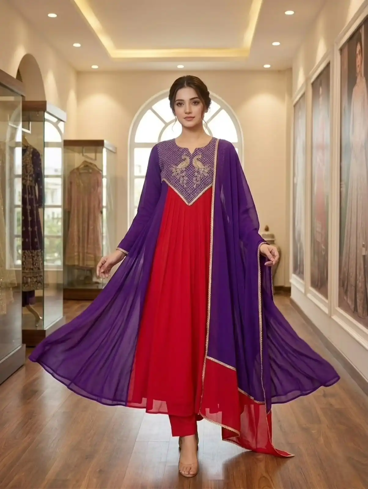 LG 2137 Purple Mul Chanderi Salwar Suit with Embroidery Work & Sequins Work. Festive Deal ₹2199. Delivery 4-6 Working Days. Shop nowp | Jump Suits, Straight Suits, Casual Suits, Creative suits, Designer Suits, Palazzo Suits, Party Wear Suits, Patiala Suits, Salwar suit
