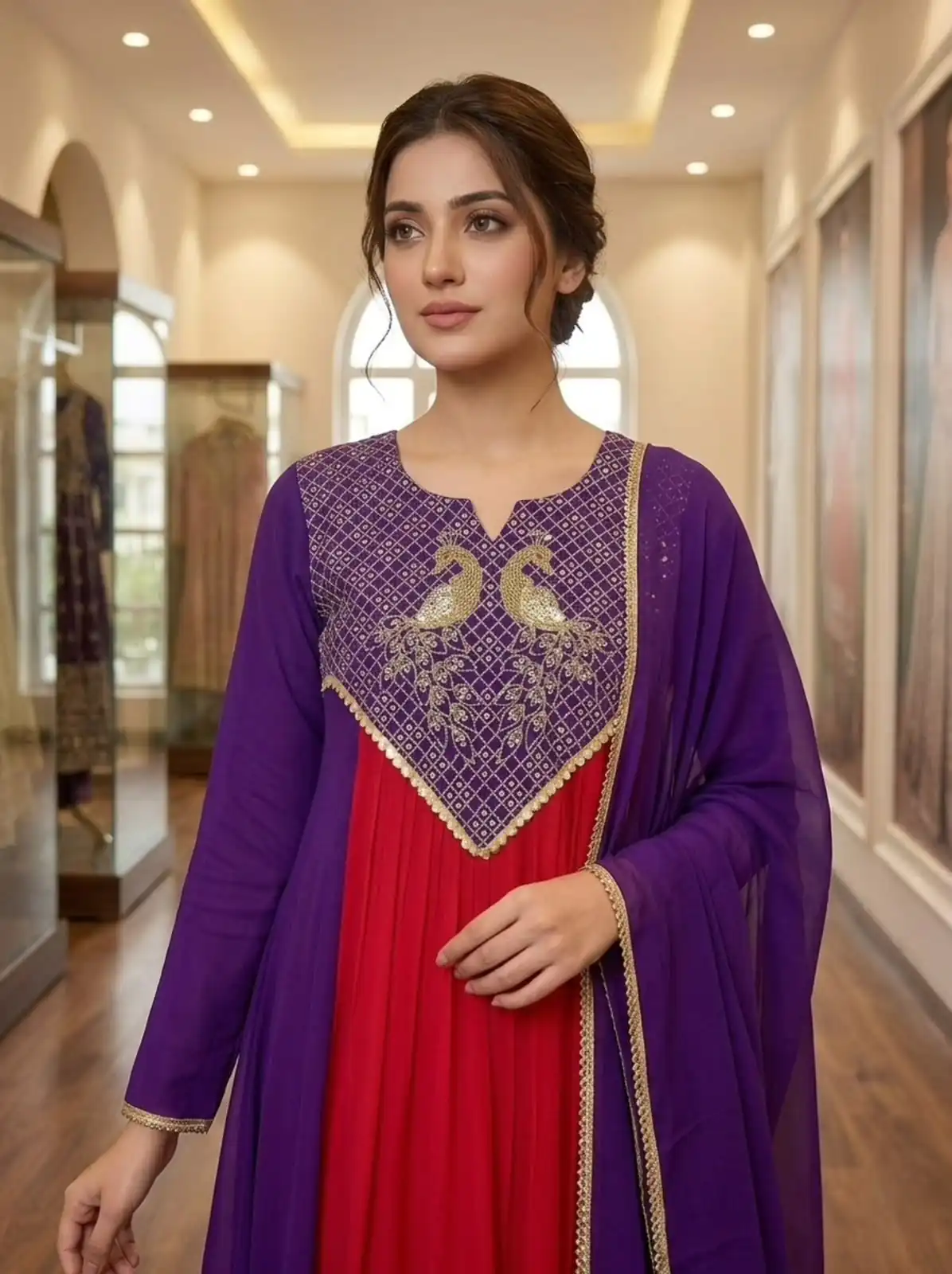 LG 2137 Purple Mul Chanderi Salwar Suit with Embroidery Work & Sequins Work. Festive Deal ₹2199. Delivery 4-6 Working Days. Shop nowp | Jump Suits, Straight Suits, Casual Suits, Creative suits, Designer Suits, Palazzo Suits, Party Wear Suits, Patiala Suits, Salwar suit