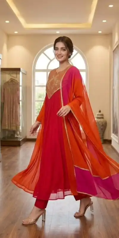 LG 2137 Red Mul Chanderi Salwar Suit with Embroidery Work & Sequins Work. Festive Deal ₹2199. Delivery 4-6 Working Days. Shop nowp | Jump Suits, Straight Suits, Casual Suits, Creative suits, Designer Suits, Palazzo Suits, Party Wear Suits, Patiala Suits, Salwar suit