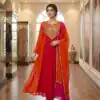 LG 2137 Red Mul Chanderi Salwar Suit with Embroidery Work & Sequins Work. Festive Deal ₹2199. Delivery 4-6 Working Days. Shop nowp | Jump Suits, Straight Suits, Casual Suits, Creative suits, Designer Suits, Palazzo Suits, Party Wear Suits, Patiala Suits, Salwar suit