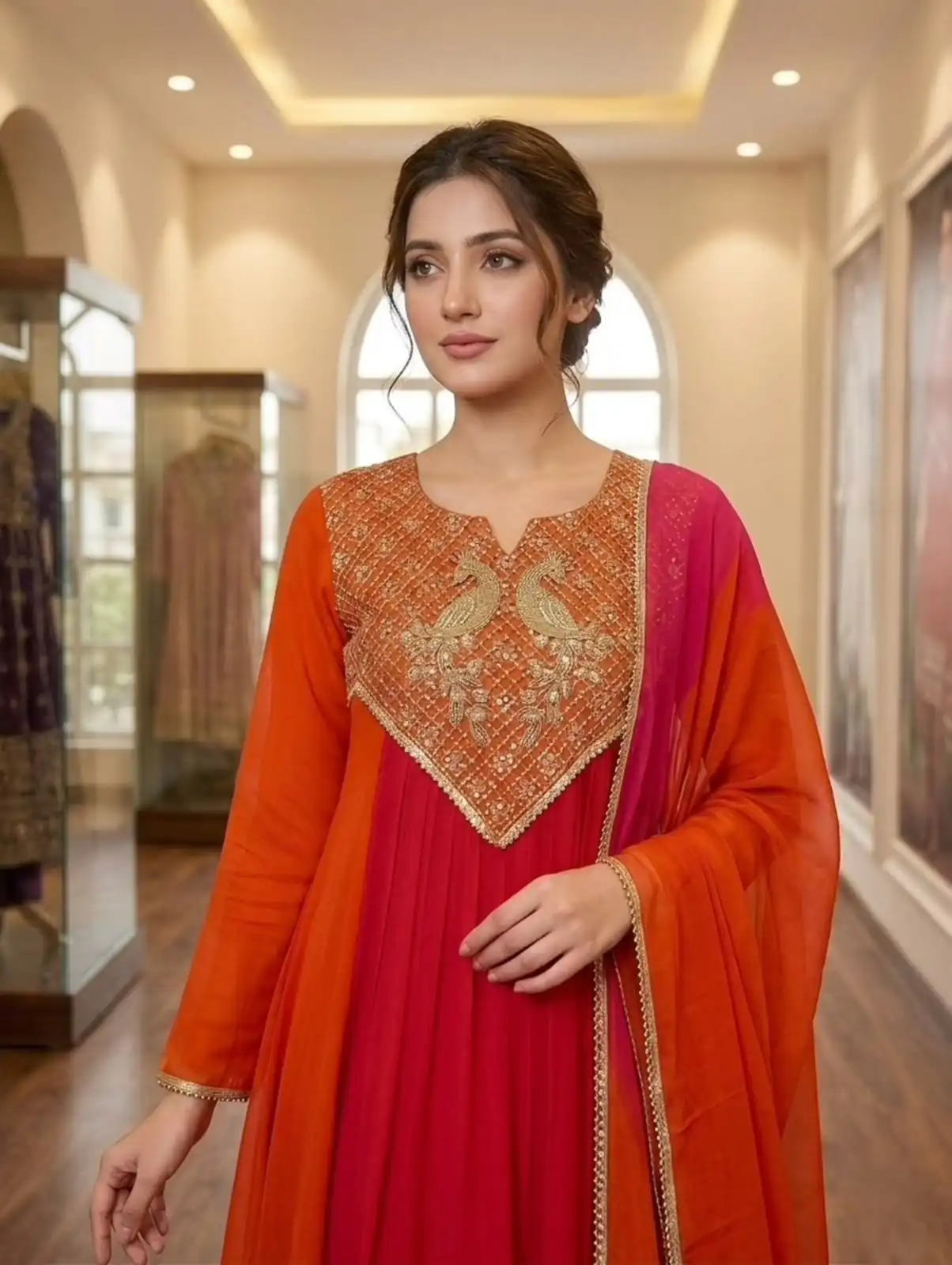 LG 2137 Red Mul Chanderi Salwar Suit with Embroidery Work & Sequins Work. Festive Deal ₹2199. Delivery 4-6 Working Days. Shop nowp | Jump Suits, Straight Suits, Casual Suits, Creative suits, Designer Suits, Palazzo Suits, Party Wear Suits, Patiala Suits, Salwar suit