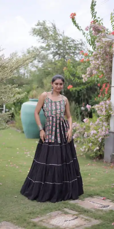 KA 5075 Black Kora Cotton Lehenga Choli erfect for Wedding, Party, Haldi, Traditional Day, Makar Sankranti – . Special Price ₹2899. Delivery 4-6 Working | Bollywood Lehenga, Creative Lehenga, Designer Lehenga, Embroidered Lehenga, Lehenga, Party Wear Lehenga