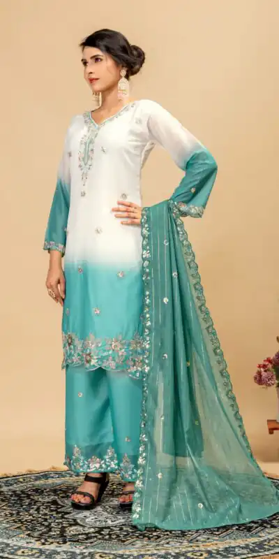 ST 1198 Firozi in Star Georgette Embroidery Work Salwar Suit . Introductory Price ₹2399. Delivery 4-6 Working Days. Shop now. | Jump Suits, Straight Suits, Casual Suits, Creative suits, Designer Suits, Palazzo Suits, Party Wear Suits, Patiala Suits, Salwar suit