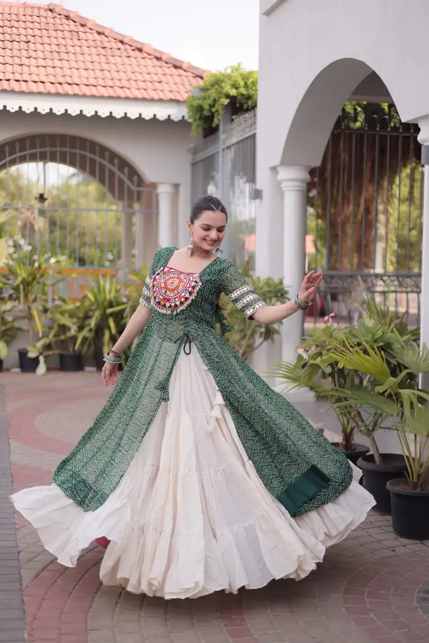 KA 1266 Green Kora Cotton Lehenga Choli erfect for Wedding, Party, Haldi, Traditional Day, Makar Sankranti – . Special Price ₹2949. Delivery 4-6 Working | Bollywood Lehenga, Creative Lehenga, Designer Lehenga, Embroidered Lehenga, Lehenga, Party Wear Lehenga
