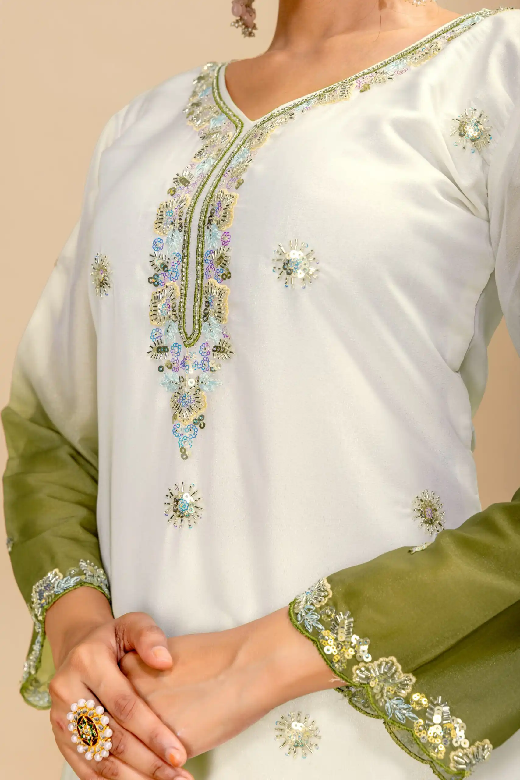 ST 1198 Mehandi in Star Georgette Embroidery Work Salwar Suit . Introductory Price ₹2399. Delivery 4-6 Working Days. Shop now. | Jump Suits, Straight Suits, Casual Suits, Creative suits, Designer Suits, Palazzo Suits, Party Wear Suits, Patiala Suits, Salwar suit