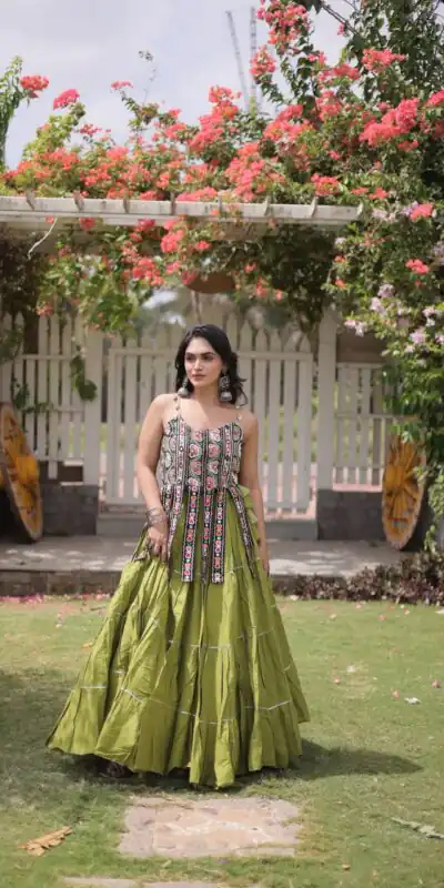 KA 5075 Pista Kora Cotton Lehenga Choli erfect for Wedding, Party, Haldi, Traditional Day, Makar Sankranti – . Special Price ₹2899. Delivery 4-6 Working | Bollywood Lehenga, Creative Lehenga, Designer Lehenga, Embroidered Lehenga, Lehenga, Party Wear Lehenga