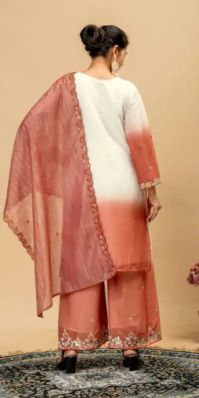 ST 1198 Rust in Star Georgette Embroidery Work Salwar Suit . Introductory Price ₹2399. Delivery 4-6 Working Days. Shop now. | Jump Suits, Straight Suits, Casual Suits, Creative suits, Designer Suits, Palazzo Suits, Party Wear Suits, Patiala Suits, Salwar suit