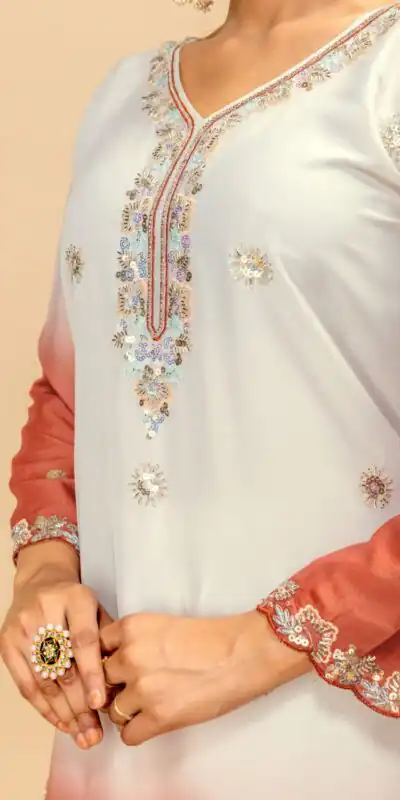 ST 1198 Rust in Star Georgette Embroidery Work Salwar Suit . Introductory Price ₹2399. Delivery 4-6 Working Days. Shop now. | Jump Suits, Straight Suits, Casual Suits, Creative suits, Designer Suits, Palazzo Suits, Party Wear Suits, Patiala Suits, Salwar suit