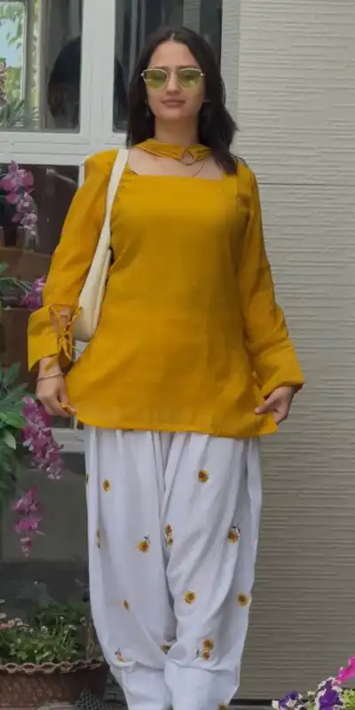 NF 1295 Mustered Roman Cotton Salwar Suit with Embroidery Work. Introductory Price ₹2049. Delivery 4-6 Working Days. Shop now. | Jump Suits, Straight Suits, Casual Suits, Creative suits, Designer Suits, Palazzo Suits, Party Wear Suits, Patiala Suits, Salwar suit