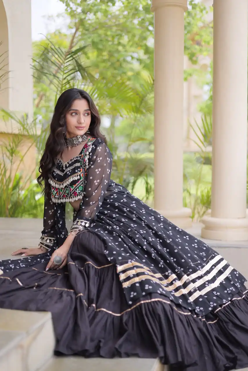 KA 5081 Black| Faux Georgette Lehenga Choli with Embroidery Work & Lace Work. Special Price ₹3099. Delivery 4-6 Working Days. Shop now. | Bollywood Lehenga, Creative Lehenga, Designer Lehenga, Embroidered Lehenga, Lehenga, Party Wear Lehenga