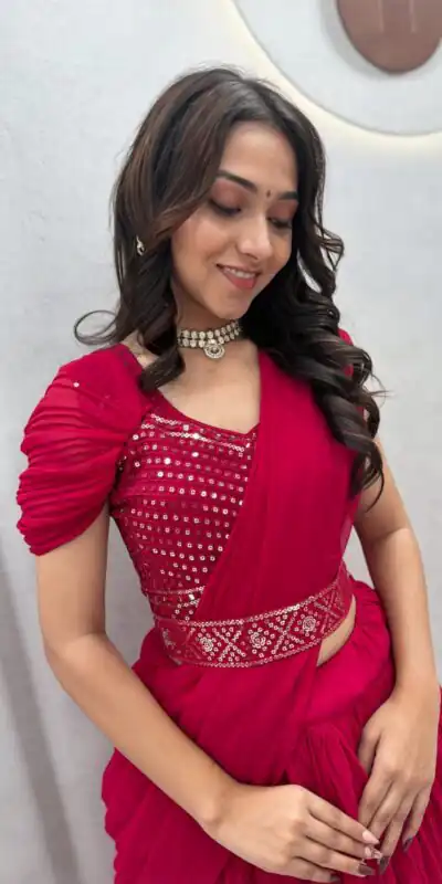 Ram 193 Pink | Faux Georgette Lehenga Choli with Embroidery Work & Lace Work. Special Price ₹2149. Delivery 4-6 Working Days. Shop now. | Bollywood Lehenga, Creative Lehenga, Designer Lehenga, Embroidered Lehenga, Lehenga, Party Wear Lehenga