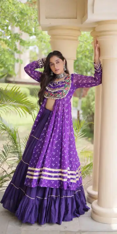 KA 5081 Purple| Faux Georgette Lehenga Choli with Embroidery Work & Lace Work. Special Price ₹3099. Delivery 4-6 Working Days. Shop now. | Bollywood Lehenga, Creative Lehenga, Designer Lehenga, Embroidered Lehenga, Lehenga, Party Wear Lehenga