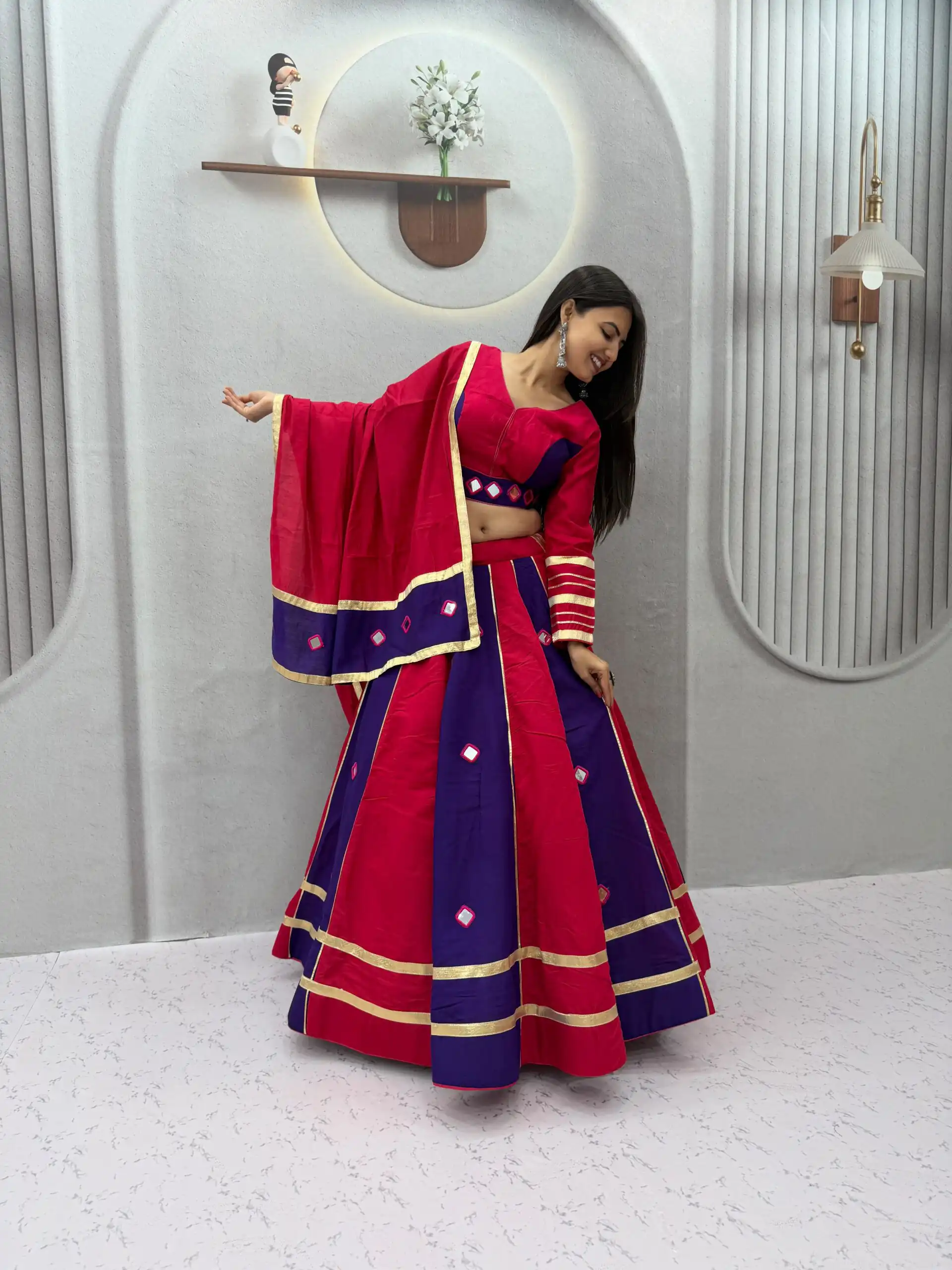 PC 599 Red Roman Silk Lehenga Choli Perfect for Wedding, Party, Eid, Reception, Durga Puja – . Available at ₹2899 only. Delivery 4-6 Working Days. Shop now. | Bollywood Lehenga, Creative Lehenga, Designer Lehenga, Embroidered Lehenga, Lehenga, Party Wear Lehenga