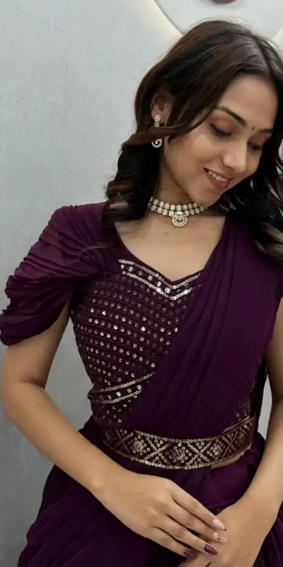 Ram 193 Wine | Faux Georgette Lehenga Choli with Embroidery Work & Lace Work. Special Price ₹2149. Delivery 4-6 Working Days. Shop now. | Bollywood Lehenga, Creative Lehenga, Designer Lehenga, Embroidered Lehenga, Lehenga, Party Wear Lehenga