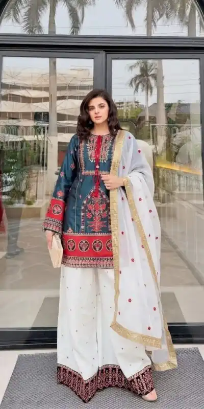 SKF 1731 Blue Color Natural Crep Salwar Suit with Embroidery Work. Wedding, Party, Festive, Best Price ₹2149. Delivery 4-6 Working Days. Shop now. | Jump Suits, Straight Suits, Casual Suits, Creative suits, Designer Suits, Palazzo Suits, Party Wear Suits, Patiala Suits, Salwar suit