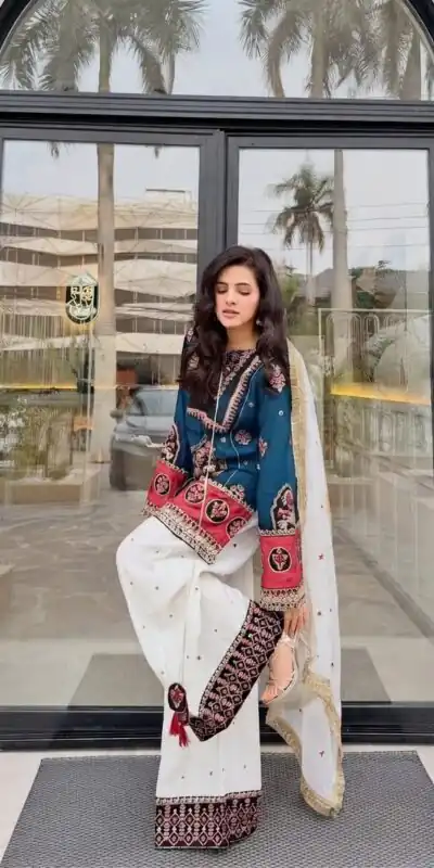SKF 1731 Blue Color Natural Crep Salwar Suit with Embroidery Work. Wedding, Party, Festive, Best Price ₹2149. Delivery 4-6 Working Days. Shop now. | Jump Suits, Straight Suits, Casual Suits, Creative suits, Designer Suits, Palazzo Suits, Party Wear Suits, Patiala Suits, Salwar suit