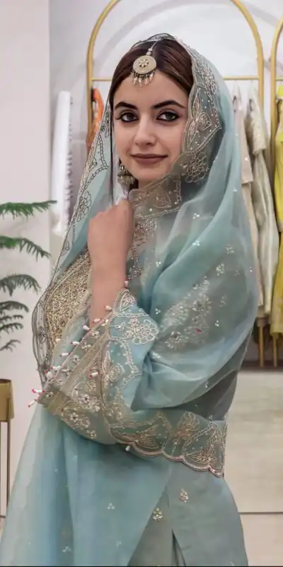 NSR 904 Dusty Blue Faux Georgette Salwar Suit with Mirror Work & Embroidery Work. Get it for ₹2399. Delivery 4-6 Working Days. Shop now. | Jump Suits, Straight Suits, Casual Suits, Creative suits, Designer Suits, Palazzo Suits, Party Wear Suits, Patiala Suits, Salwar suit