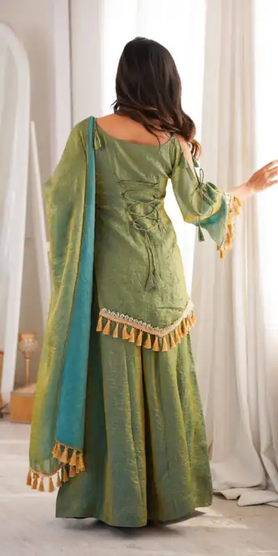Alternative view of Pretty Green Doremon Crush Mirror Work Salwar Suit