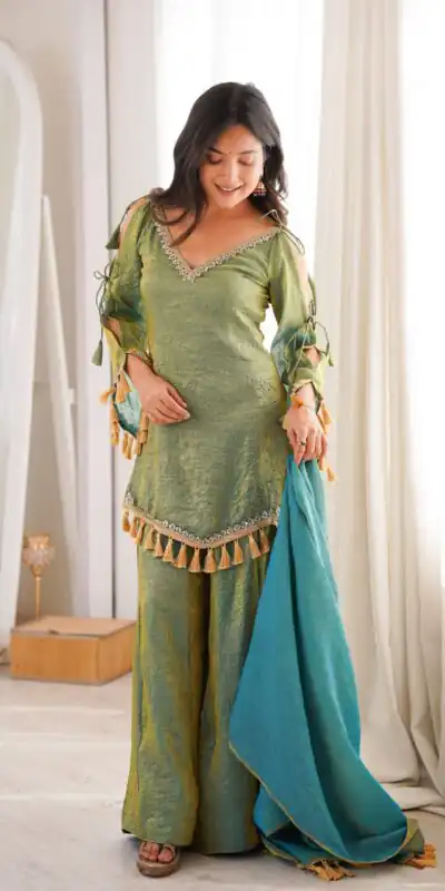 SRK 5357 Green Doremon Crush Salwar Suit Perfect for Wedding, Party, Traditional Day, Baisakhi, Karwa Chauth – . Exclusive Offer ₹2099. Delive | Jump Suits, Straight Suits, Casual Suits, Creative suits, Designer Suits, Palazzo Suits, Party Wear Suits, Patiala Suits, Salwar suit