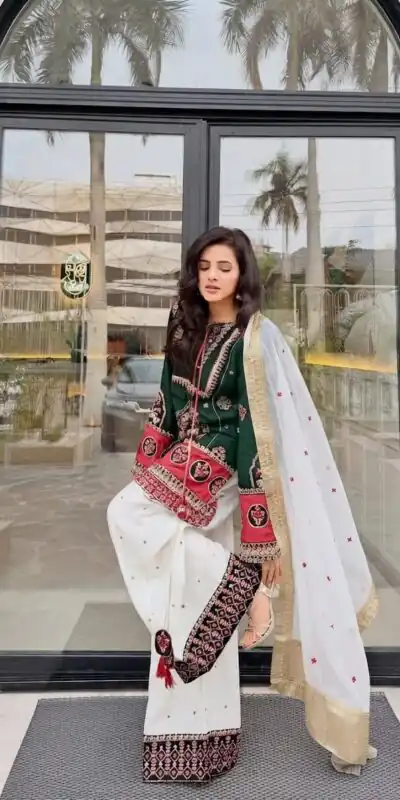 SKF 1731 Green Color Natural Crep Salwar Suit with Embroidery Work. Wedding, Party, Festive, Best Price ₹2149. Delivery 4-6 Working Days. Shop now. | Jump Suits, Straight Suits, Casual Suits, Creative suits, Designer Suits, Palazzo Suits, Party Wear Suits, Patiala Suits, Salwar suit