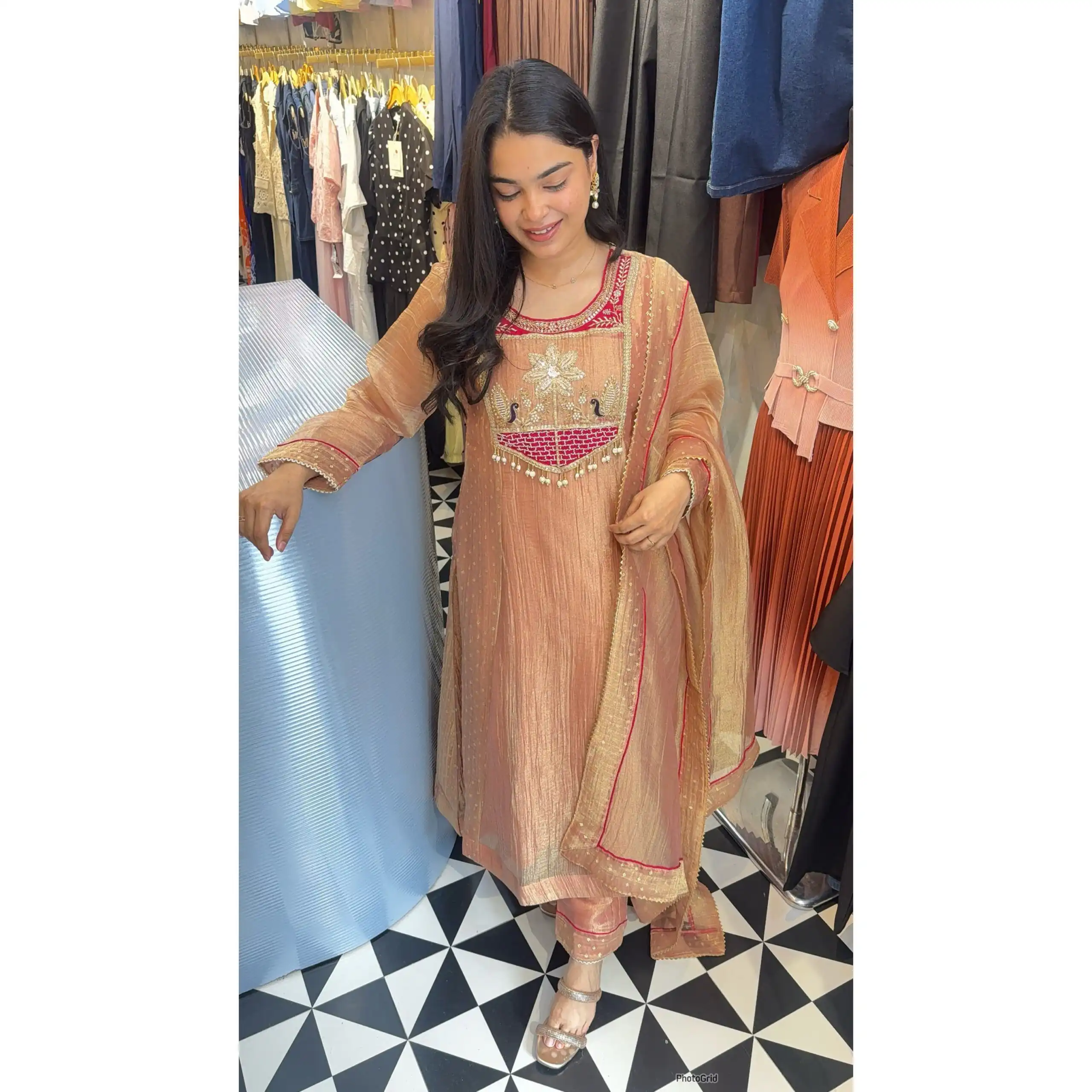 WW 1281 Peach in Salsa Silk Embroidery Work & Sequins Work Salwar Suit . Get it for ₹2899. Delivery 4-6 Working Days. Shop now. | Jump Suits, Straight Suits, Casual Suits, Creative suits, Designer Suits, Palazzo Suits, Party Wear Suits, Patiala Suits, Salwar suit