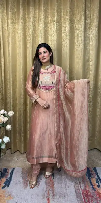 WW 1281 Peach in Salsa Silk Embroidery Work & Sequins Work Salwar Suit . Get it for ₹2899. Delivery 4-6 Working Days. Shop now. | Jump Suits, Straight Suits, Casual Suits, Creative suits, Designer Suits, Palazzo Suits, Party Wear Suits, Patiala Suits, Salwar suit
