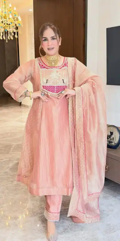 WW 1281 Peach in Salsa Silk Embroidery Work & Sequins Work Salwar Suit . Get it for ₹2899. Delivery 4-6 Working Days. Shop now. | Jump Suits, Straight Suits, Casual Suits, Creative suits, Designer Suits, Palazzo Suits, Party Wear Suits, Patiala Suits, Salwar suit