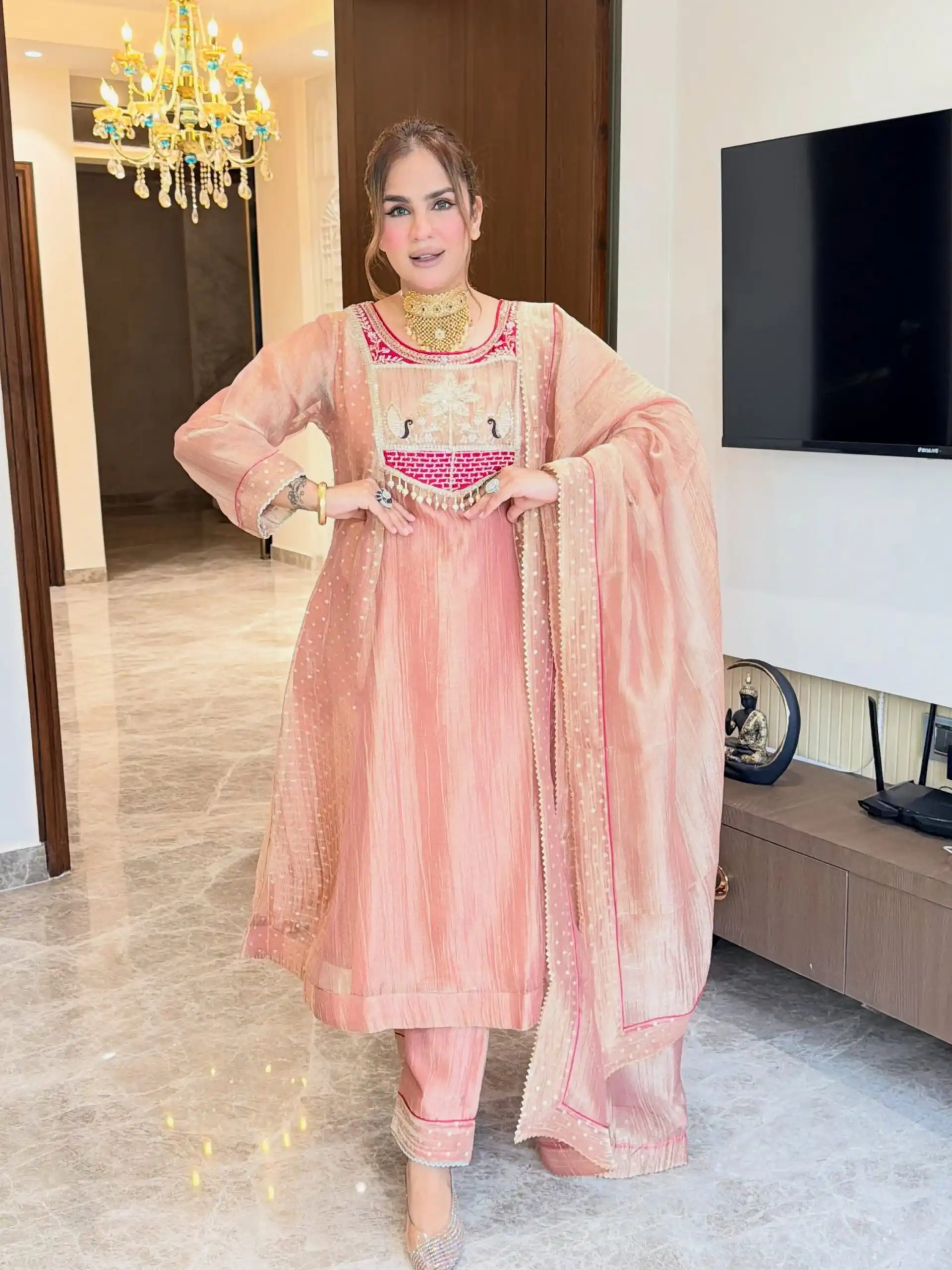 WW 1281 Peach in Salsa Silk Embroidery Work & Sequins Work Salwar Suit . Get it for ₹2899. Delivery 4-6 Working Days. Shop now. | Jump Suits, Straight Suits, Casual Suits, Creative suits, Designer Suits, Palazzo Suits, Party Wear Suits, Patiala Suits, Salwar suit