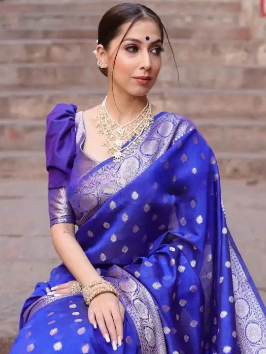KP 7000 Blue Soft Lichi Silk Cloth Saree Perfect for Wedding, Party, Family Gatherings, Sangeet, Ethnic Day – . Festive Deal ₹1549. Delivery 4-6 Working | Bollywood Sarees, Creative Sarees, Designer Sarees, Embroidered Sarees, Ethnic Saree, Modern Digital sarees, Party Wear Sarees, Sarees