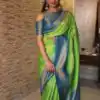 KP 4039 Green Soft Lichi Silk Cloth Saree Perfect for Wedding, Party, Family Gatherings, Sangeet, Festive Deal ₹1599. Delivery 4-6 Working Days | Bollywood Sarees, Creative Sarees, Designer Sarees, Embroidered Sarees, Ethnic Saree, Modern Digital sarees, Party Wear Sarees, Sarees