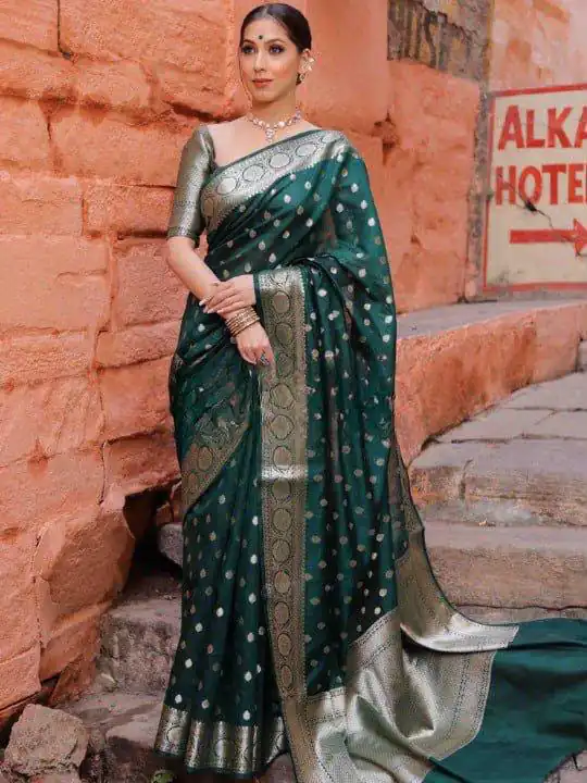 KP 7000 Green Soft Lichi Silk Cloth Saree Perfect for Wedding, Party, Family Gatherings, Sangeet, Ethnic Day – . Festive Deal ₹1549. Delivery 4-6 Working | Bollywood Sarees, Creative Sarees, Designer Sarees, Embroidered Sarees, Ethnic Saree, Modern Digital sarees, Party Wear Sarees, Sarees