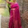 KP 7000 Pink Soft Lichi Silk Cloth Saree Perfect for Wedding, Party, Family Gatherings, Sangeet, Ethnic Day – . Festive Deal ₹1549. Delivery 4-6 Working | Bollywood Sarees, Creative Sarees, Designer Sarees, Embroidered Sarees, Ethnic Saree, Modern Digital sarees, Party Wear Sarees, Sarees