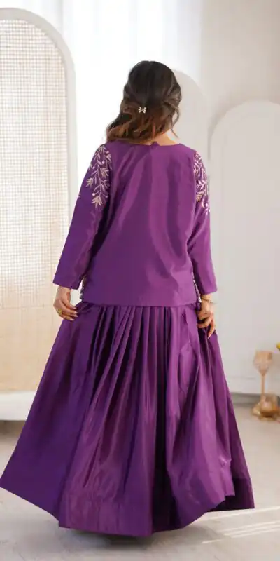 SP 67 Purple Shiny Chinon Silk Sequence Work Lehenga Choli Perfect for Wedding, Party, Ganesh Chaturthi, Baby Shower, Makar Affordable Price ₹2199. /- | Bollywood Lehenga, Creative Lehenga, Designer Lehenga, Embroidered Lehenga, Lehenga, Party Wear Lehenga