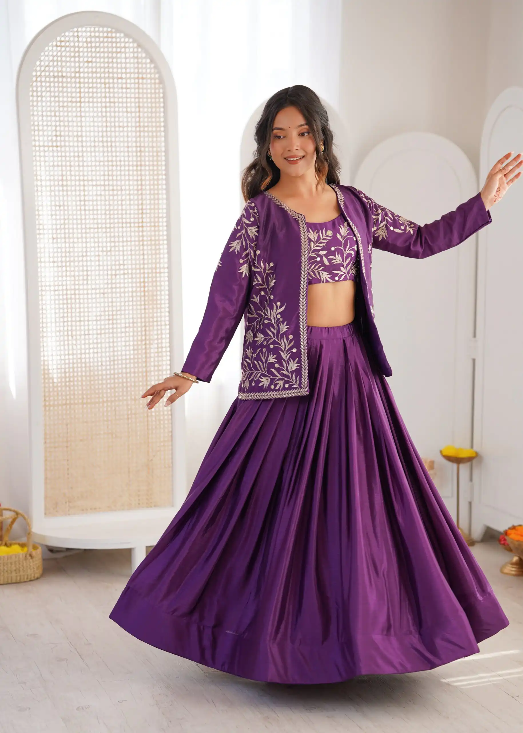 SP 67 Purple Shiny Chinon Silk Sequence Work Lehenga Choli Perfect for Wedding, Party, Ganesh Chaturthi, Baby Shower, Makar Affordable Price ₹2199. /- | Bollywood Lehenga, Creative Lehenga, Designer Lehenga, Embroidered Lehenga, Lehenga, Party Wear Lehenga