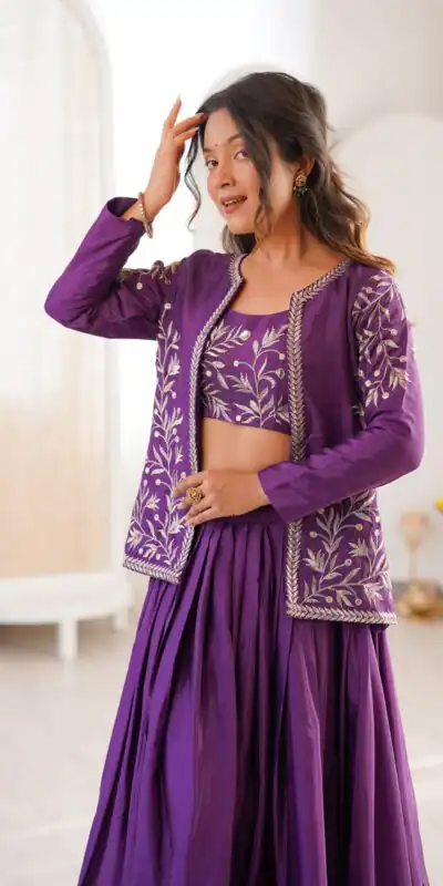 SP 67 Purple Shiny Chinon Silk Sequence Work Lehenga Choli Perfect for Wedding, Party, Ganesh Chaturthi, Baby Shower, Makar Affordable Price ₹2199. /- | Bollywood Lehenga, Creative Lehenga, Designer Lehenga, Embroidered Lehenga, Lehenga, Party Wear Lehenga