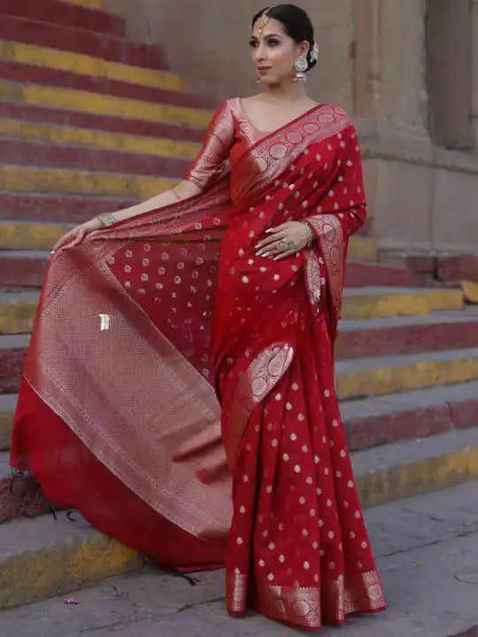 KP 7000 Red Soft Lichi Silk Cloth Saree Perfect for Wedding, Party, Family Gatherings, Sangeet, Ethnic Day – . Festive Deal ₹1549. Delivery 4-6 Working | Bollywood Sarees, Creative Sarees, Designer Sarees, Embroidered Sarees, Ethnic Saree, Modern Digital sarees, Party Wear Sarees, Sarees