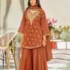 ST 243 Rust Color Natural Crep Salwar Suit with Embroidery Work. Wedding, Party, Festive, Best Price ₹2199. Delivery 4-6 Working Days. Shop now. | Jump Suits, Straight Suits, Casual Suits, Creative suits, Designer Suits, Palazzo Suits, Party Wear Suits, Patiala Suits, Salwar suit