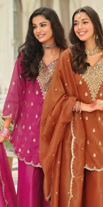 ST 243 Rust Color Natural Crep Salwar Suit with Embroidery Work. Wedding, Party, Festive, Best Price ₹2199. Delivery 4-6 Working Days. Shop now. | Jump Suits, Straight Suits, Casual Suits, Creative suits, Designer Suits, Palazzo Suits, Party Wear Suits, Patiala Suits, Salwar suit