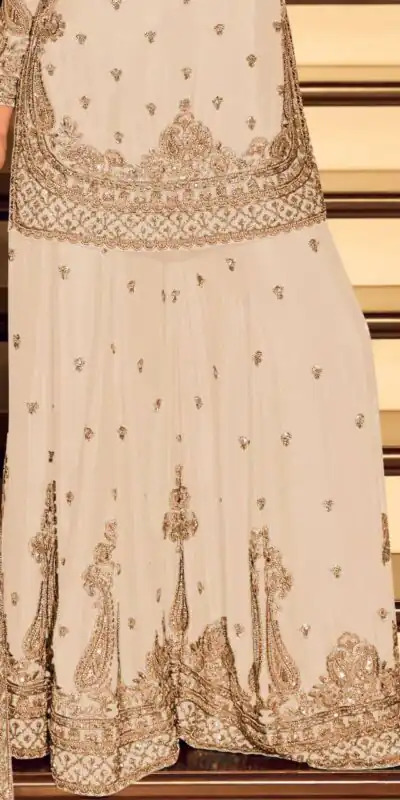 ZB 5067 White Chinon Silk Salwar Suit Perfect for Wedding, Party, Ganesh Chaturthi, Baby Shower, Makar Sankranti – . Affordable Price ₹2399. /- | Jump Suits, Straight Suits, Casual Suits, Creative suits, Designer Suits, Palazzo Suits, Party Wear Suits, Patiala Suits, Salwar suit