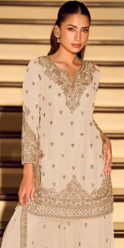 ZB 5067 White Chinon Silk Salwar Suit Perfect for Wedding, Party, Ganesh Chaturthi, Baby Shower, Makar Sankranti – . Affordable Price ₹2399. /- | Jump Suits, Straight Suits, Casual Suits, Creative suits, Designer Suits, Palazzo Suits, Party Wear Suits, Patiala Suits, Salwar suit